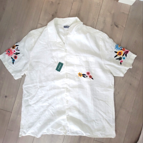 Simons button-up with floral embroidery - Picture 1 of 4